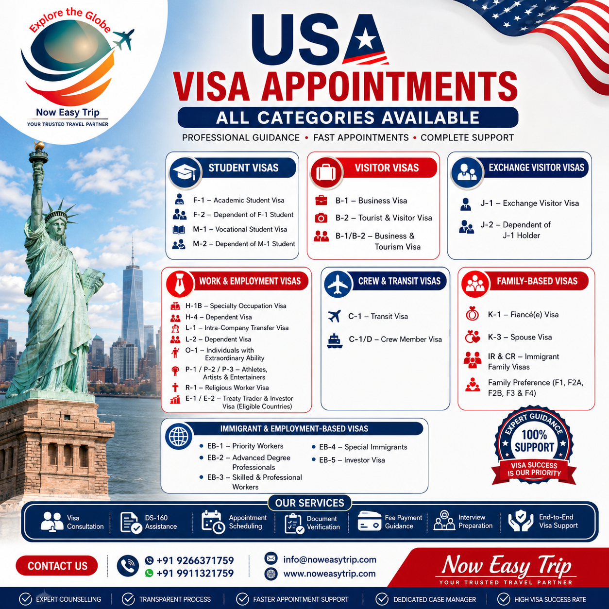 USA Visa Appointment Services