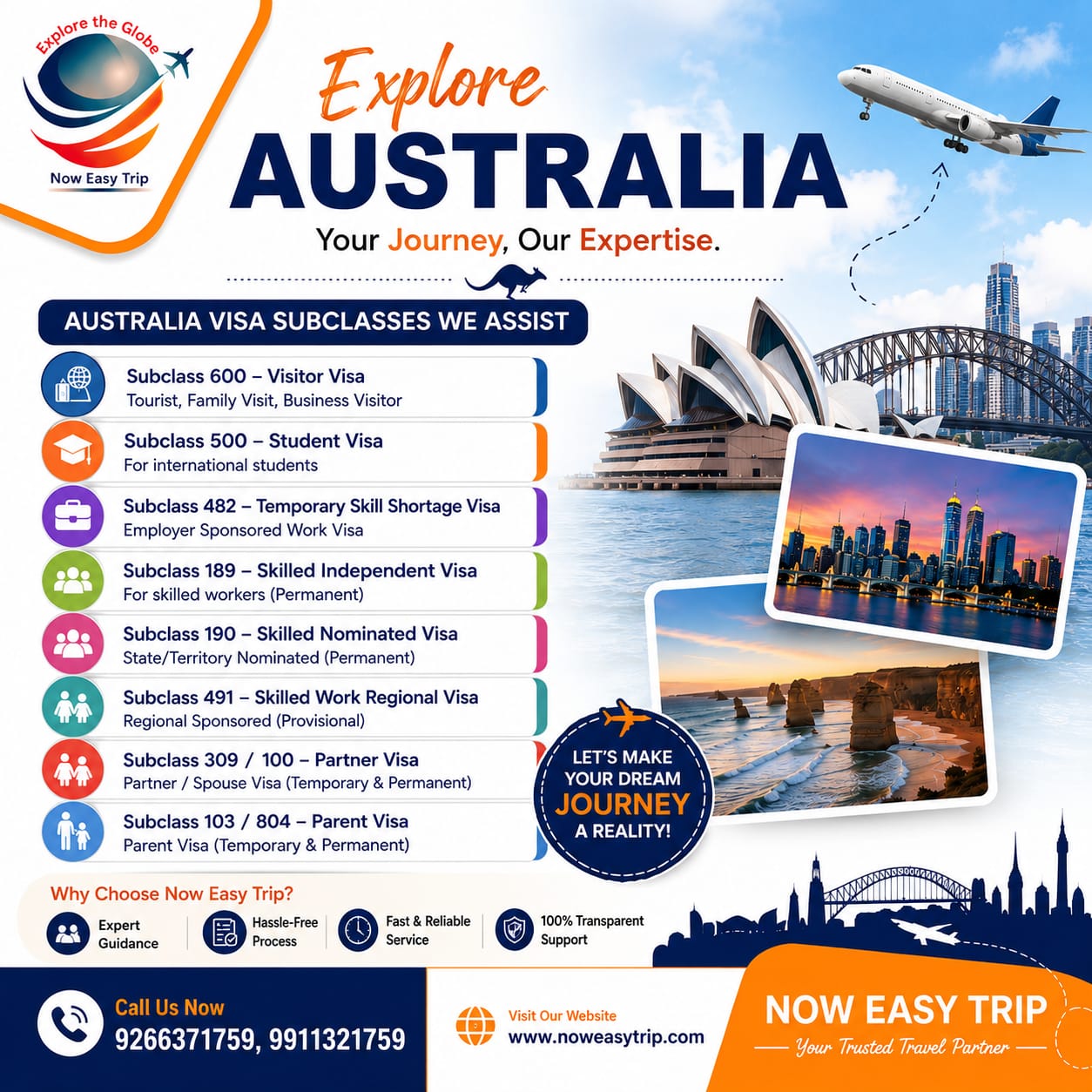 Australia Visa Services – Tourist, Student, Work & Business Visa Assistance